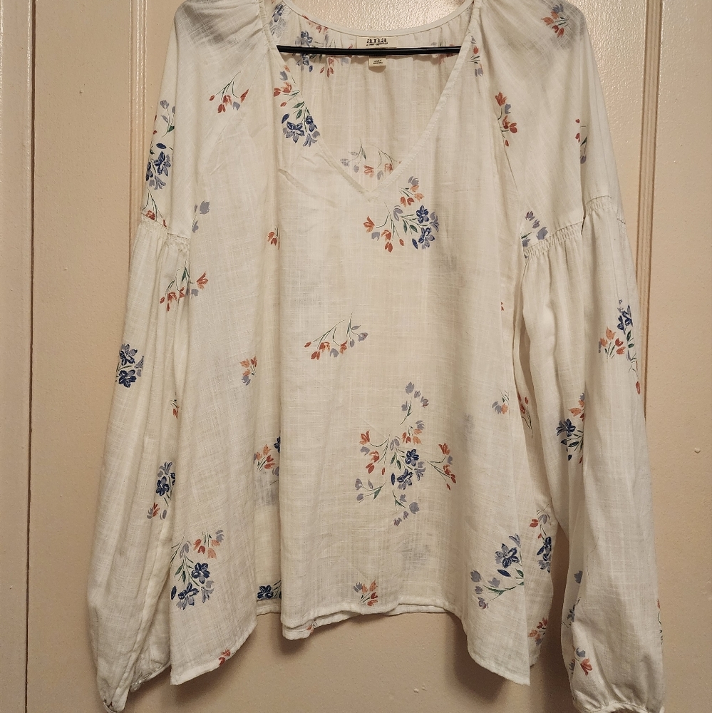 Ana Floral Top 2xl